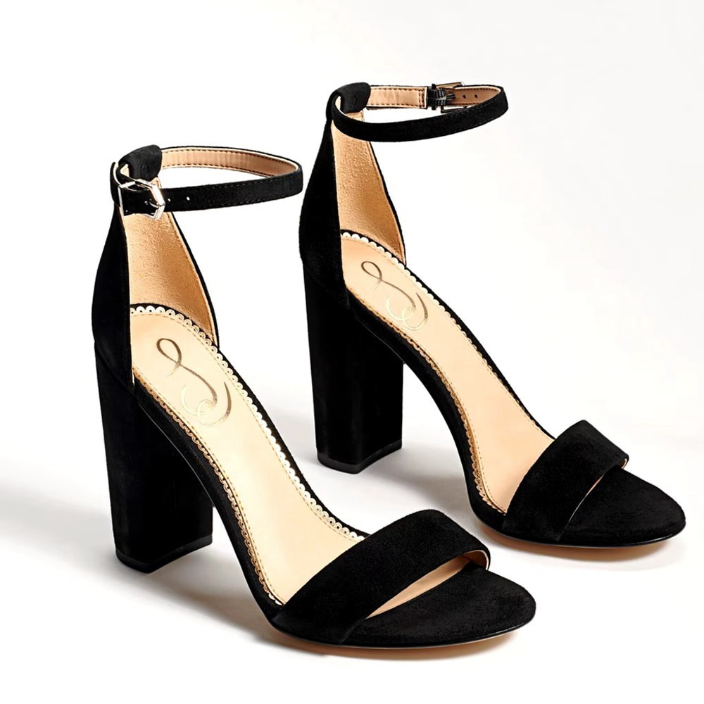 Sam Edelman Black Ankle Strap Heels